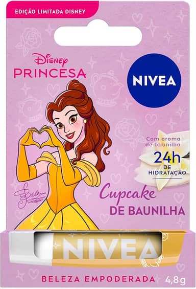 NIVEA Hidratante Labial Cupcake de Baunilha Ed. Limitada Bela Disney® Princesa 4,8g