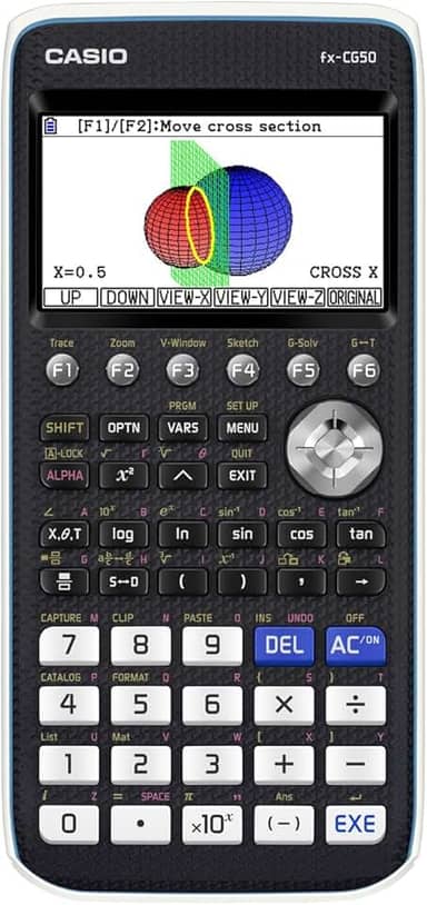 Casio fx-CG50 PRIZM® – Calculadora gráfica colorida com gráfico 3D e Python | Tela grande de alta resolução, funções básicas e avançadas | Ideal para exames, STEM, programação e matemática avançada