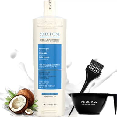 Progressiva Sem Formol Prohall Select One - Alisamento 100% Liso, Selagem Capilar Profissional, Brilho Espelhado, 1 Litro