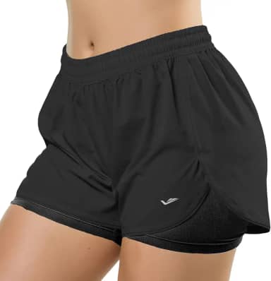 Short Duplo Academia Feminino Elite Proteção UV 50+ Dry Fit
