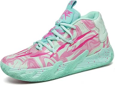 Tênis de basquete feminino, leve, com cadarço, cano alto, macio, antiderrapante, tênis de corrida, vôlei, tênis esportivo clássico