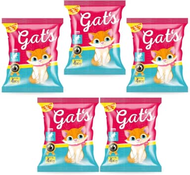 Areia Sanitária Antiodor Tira Cheiro Gat's Para Gatos Tradicional 100% Natural (20 Kg)