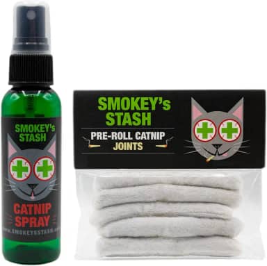 Spray De Catnip, Frasco 2 Onças Com Cigarros Pré-Enrolados E Cheios Catnip Para Gatos - 5 Por Pacote
