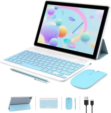 NOVOJOY NVCP20 - Tablet Android 13 de 10 Polegadas, 64GB + 8GB RAM, 1TB Expansível, 2MP + 8MP Câmeras, 5G, Wi-Fi 6, Bluetooth, 6000mAh, Azul