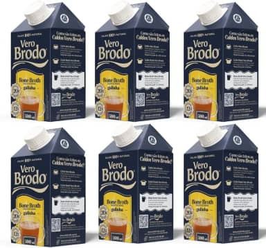 Combo 6 Un Caldo Bone Broth Galinha Vero Brodo 500ml