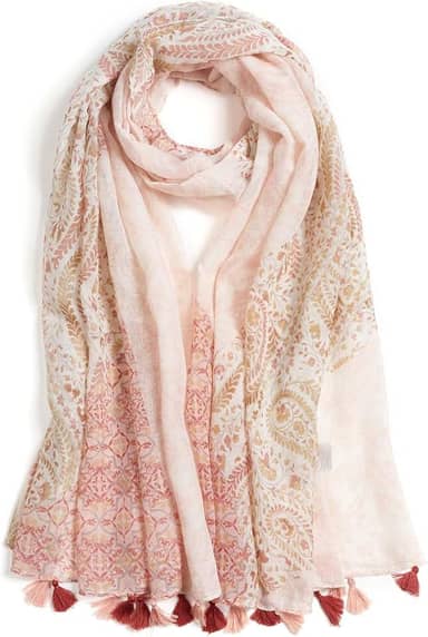 Cachecol feminino leve macio floral estampado leopardo cachecol outono inverno moda xale envoltório com franja