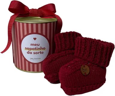 Sapatinho Tricô Vermelho