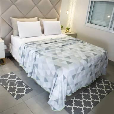Lençol Casal Sem Elástico Malha Estampada 100% Algodão Para Se Cobrir 2,20 x 2,20m Toque Macio, Conforto e Durabilidade Cozzilar (Modelo 10)
