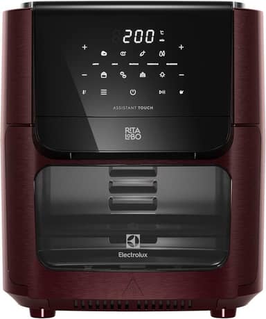 Electrolux Air Fryer Oven Electrolux por Rita Lobo 12L Digital Vermelha Escura Experience 1700W (EAF86) 127V