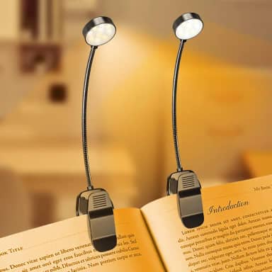 10 lâmpadas LED recarregáveis para leitura na cama – Cuidados com os olhos, 3 temperaturas de cor, 3 brilho ajustável, luz de leitura de livro pequena e leve de longa duração para estudar