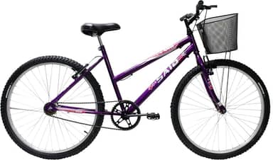 Bicicleta de Passeio Saidx Bike Feminina Sem Marchas, Aro 26 Mono, Freio V Brake