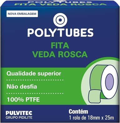 PULVITEC Fita Veda Rosca Polytubes 18 Mm X 25 M Pulvitec