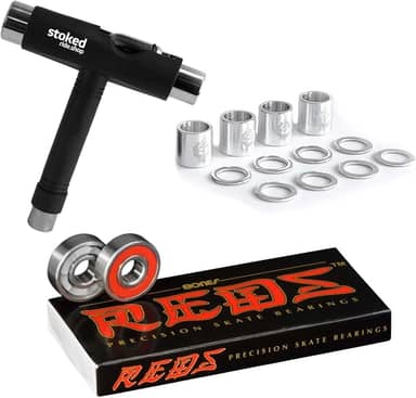 Bones Reds Rolamentos de Skate Pacote com 8 [Para Skates, Longboards, Scooters, Spinners]