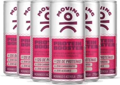 Kit 6 Refrigerante Proteico MOVING Morango e Acerola 270ml