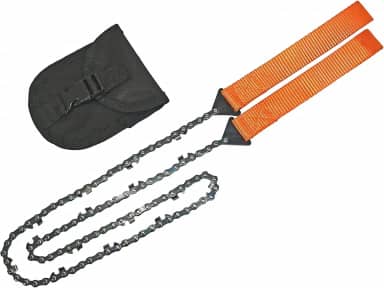 Motosserra de bolso de 91 cm com 16 dentes/lâminas de corte bidirecional, serra de mão dobrável, com bolsa de transporte, para acampamento, caça, corte de galhos de árvores, caminhadas, mochila