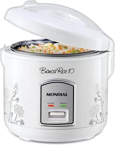 MONDIAL Panela Elétrica Bianca Rice 10, Branco, 700W, 220V - PE-10