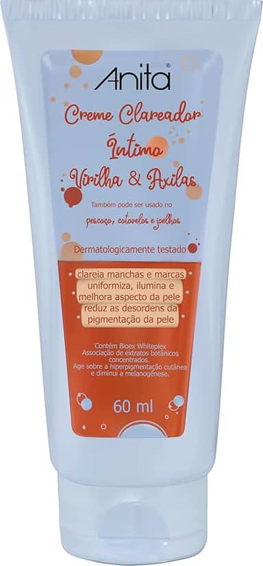 Anita CREME CLAREADOR DE AXILA E VIRILHA - - COM BIOEX WHITEPLEX 60 ml (Pacote de 1)