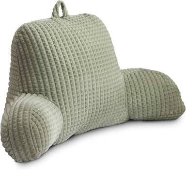 Holawakaka Travesseiro de leitura para adultos com braços, encosto de leitura e descanso para sentar na cama, descansar na cama, descansar, trabalhar no laptop, almofada de apoio para braços e costas