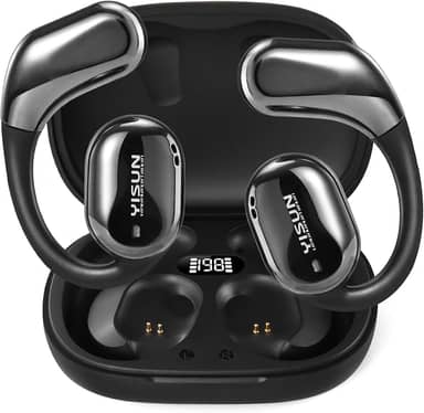 YISUN Fones de ouvido de tradução em tempo real, tradutor de IA com tradução de 163 idiomas e acentos, fones de ouvido sem fio OWS bateria longa para viagens, negócios, aprendizagem, iOS Android