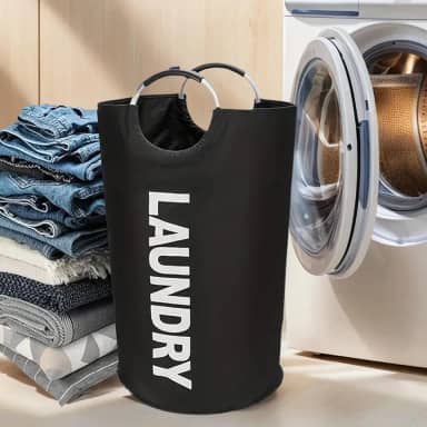 Cesto de roupa dobrável com alça organizador de roupas portátil para armazenamento de roupas sujas, casa de banho