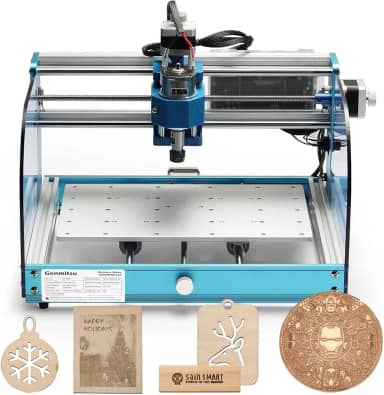 Genmitsu Fresadora CNC 3018-PROVer V2, CNC de mesa para iniciantes com interruptores de limite e parada de emergência, Spoilboard de alumínio do eixo Z atualizado, área de trabalho 284 x 180 x 40 mm