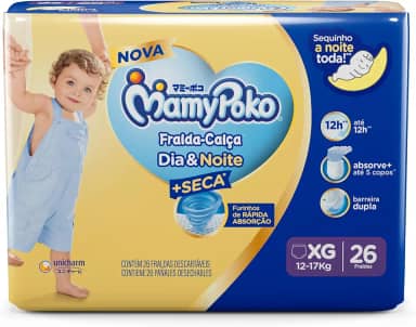 MamyPoko Fralda-Calça Dia&Noite Xg 26 Unidades