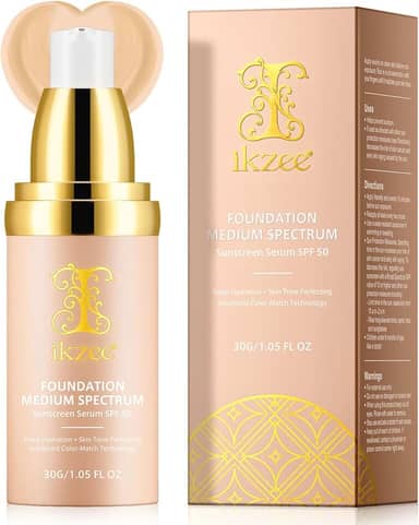 Base 4 em 1 com FPS 50+, de longa duração e à prova d'água, corretivo hidratante que muda de cor de espectro médio para academia, esportes, 30 g