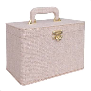 Maleta para 600 Fotos - 6 Álbuns fotográficos 10x15 JUTA BEGE Adulto Baú Box Luxo