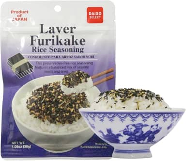 Tempero Japonês Furikake Laver com Alga Nori e Gergelim Sem Conservantes Para Arroz Onigiri Saladas Versátil Natural Pronto para Consumo 30g Importado do Japão