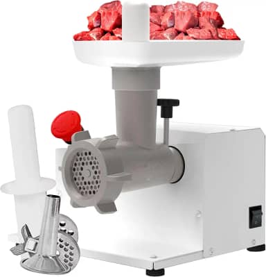 Moedor De Carne Elétrico Profissional Industrial Saro MEC Bivolt, Branco