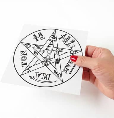 Placa Radiestesia Radiônica 17x17 Cm - TETRAGRAMMATON