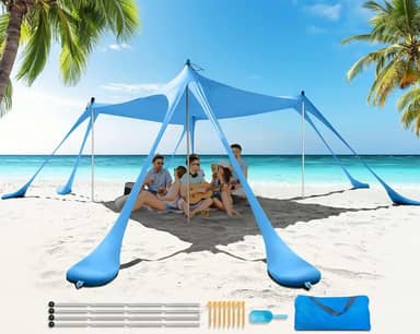 Barraca para Praia 3x3m, Abrigo Praia Guarda-Sol, Tenda, Tenda de Praia, PortáTil para FamíLia para 4 A 8 Pessoas, Barraca de Praia, Gazebo, Tenda Gazebo, Tenda Camping, Guarda Sol