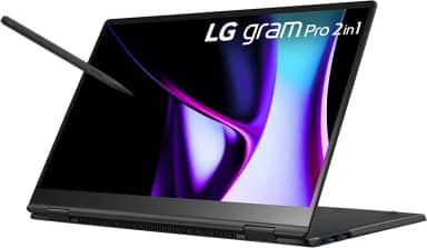 Notebook LG gram Pro 2 em 1, 16 polegadas, fino e leve, Intel Evo Edition, processador Intel Core Ultra 7 habilitado para IA, Windows 11 Home, 16 GB de RAM, SSD de 512 GB, tela IPS com toque, preto