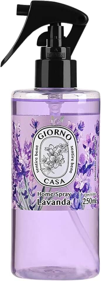 Sprays de Ambiente com Perfume (Aromatizador de Ambientes), Lavanda , Giorno Casa, 250 ml, Roxo