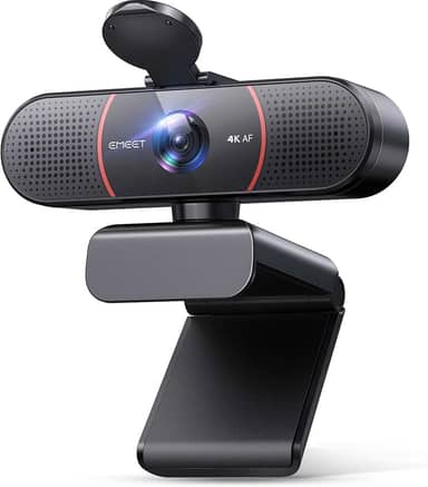 EMEET Webcam C960 4K para PC, sensor Sony UHD 4K, foco automático PDAF, microfones com cancelamento de ruído de IA dupla, correção automática de luz, FOV de 73°, webcam Plug & Play com capa de