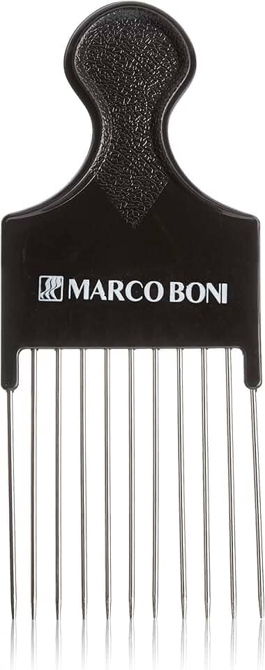 Marco Boni Pente Afro Com Dentes Em Metal Dentes Longos 1219 Preto 1 Unidade