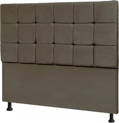 Cabeceira De Cama Box Art Espanha - Casal 140cm X 130cm Marrom