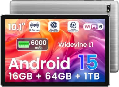 Tablet, CPU Octa Core, 16 GB de RAM + 64 GB ROM Expansão de 1 TB, Bateria de 12 horas, Câmera de 2 + 8 MP, BT5, Tablets PC 2,4/5G WiFi 6,1080 IPS FHD, Tablets Presentes Android para Homens Mulheres