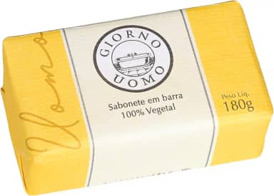 Sabonete Em Barra Para Mãos E Corpo Masculino 180G Amarelo