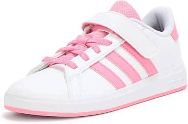Tênis adidas Grand Court 2.0 Elastic Lace & Strap Shoes (Little Kid) unisex infantil
