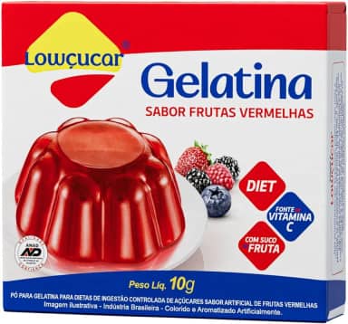 Lowcucar Gelatina Frutas Vermelhas 10G