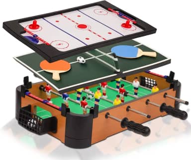 Point Games Mesa de hóquei, mini jogos de mesa para crianças, jogo de fliperama para meninos e meninas, ótimo presente para crianças a partir de 3 anos