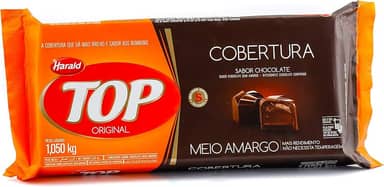 Barra de Chocolate Fracionado Top Meio Amargo 1,05kg - Harald