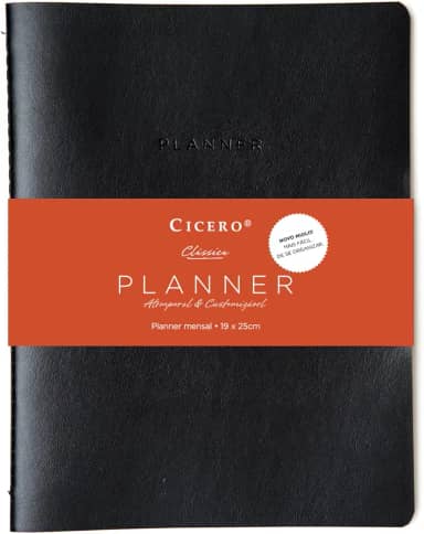 Planner Revista Clássica Mensal Planejamento 19X25 Preto, Cicero, Preto