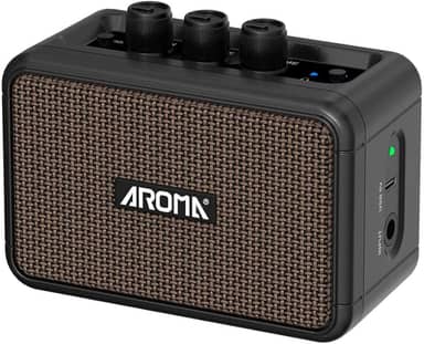 VEDO Amplificador de Guitarra Elétrica 5W Portátil com Bluetooth, Canais Clean e Overdrive, Bateria Recarregável, Alto-Falante Duplo, Ideal para Prática em Casa e Viagens Pré-Amplificadores