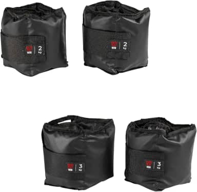 Kit Par Caneleiras Peso 2kg + 3kg Tornozeleira de Peso Treine em Casa Academia Pilates Fisioterapia Treino Funcional Crossfit