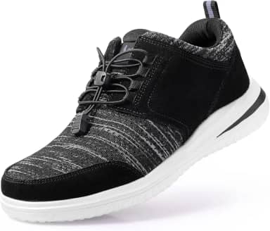 Tênis masculino extra largo para caminhar o dia todo, tênis ortopédico com suporte de arco, bico largo para alívio da dor na fascite plantar