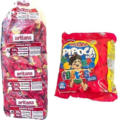 kit 25 Mini Pipoca Doce Com 10gr cada para festas eventos brindes pipoca de qualidade