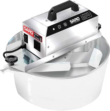 Saro Panela Misturadora Digital, Branca, 30 Velocidades, com LED Indicativo, Carenagem de Aço Escovado, 35x30x13cm, para Doces e Massas