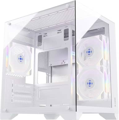 Gabinete Gamer Clarity Branco Lateral Vidro Fortrek
